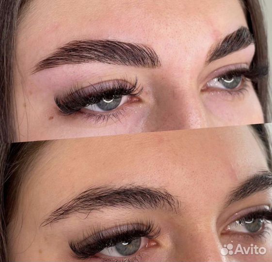 Наращивание ресниц волос ламинирование бровей