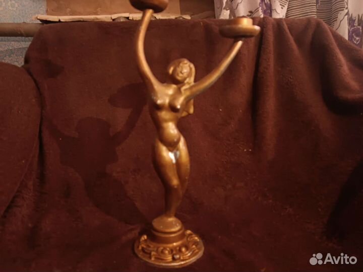 Подсвечник Алюминий Крашенный старинный