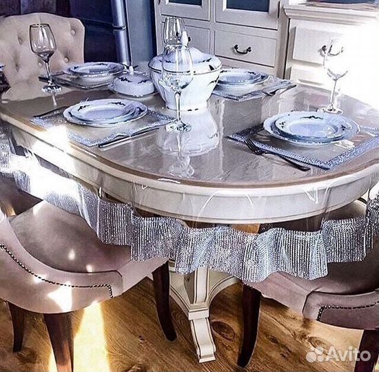 Силиконовая скатерть с кружевом