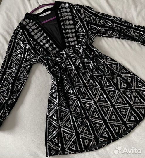 Бархатное платье zara