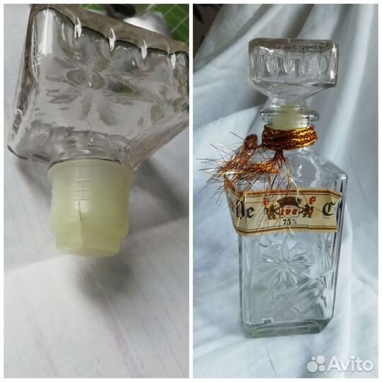 Штоф, флаконы стекло хрусталь винтаж