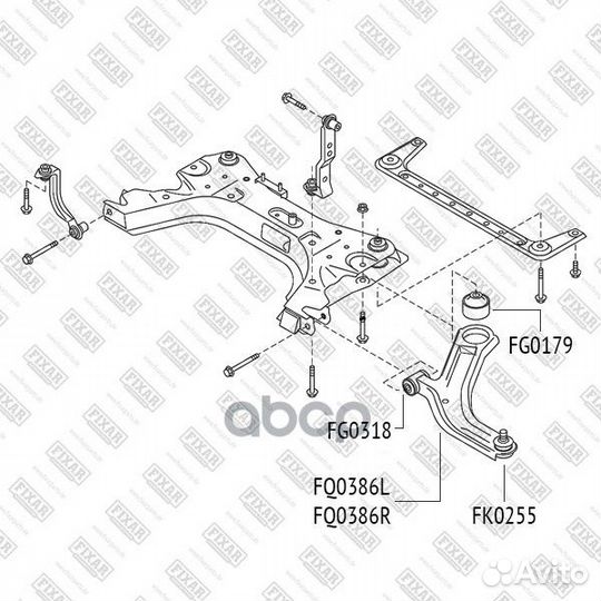 Рычаг nissan micra/note 03- перед.подв.прав. FQ