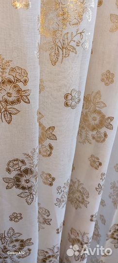 Тюль лён батист, отрезы ш 5м,в 2,8м