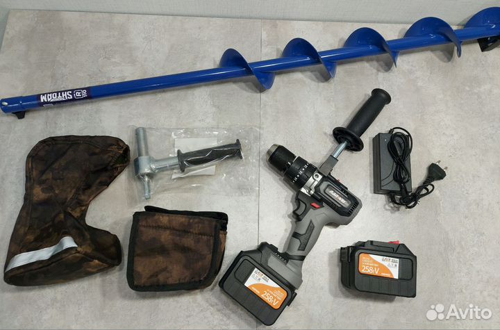 Ледоруб Nanwei 150Nm 2 Акб 6Ah + Шнек Тонар 110мм