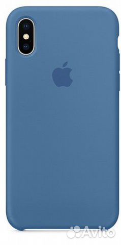 Чехол Silicone Case для iPhone X \ iPhone XS синий
