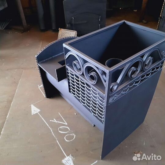 Печь для бани с разделенной моечной и парилкой