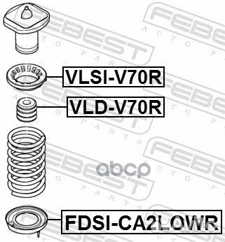 Проставка задней пружины нижняя volvo S60 II 10