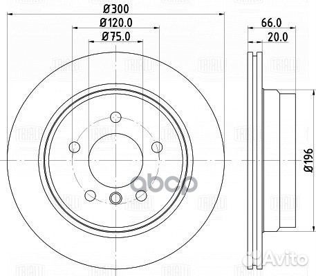 Диск тормозной BMW X1 (E84) (09) /1 (E81) (04