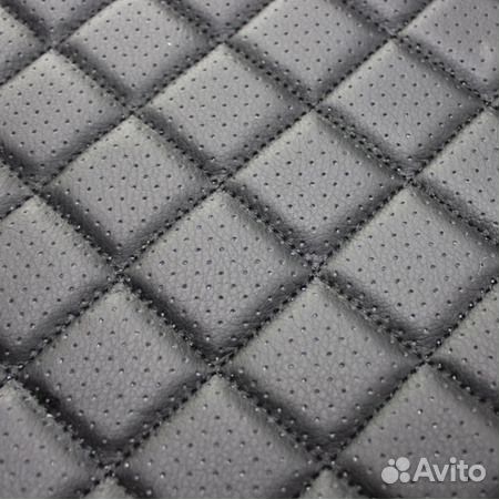 Экокожа перфорированная Ромб одинарный черный