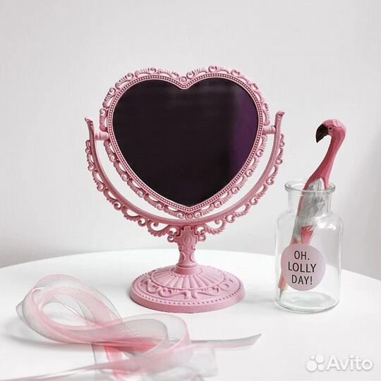 Зеркало настольное ажурное сердце/зеркало Версаль