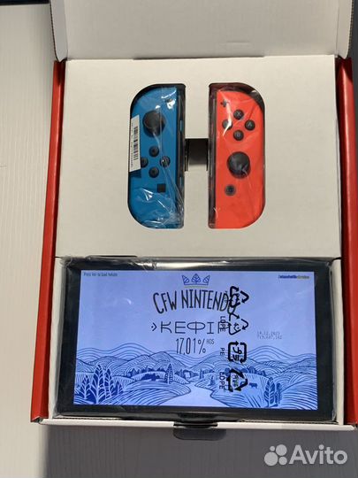 Nintendo Switch Oled Neon новый прошитый 128гб