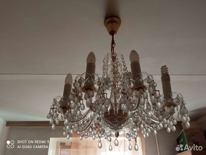 Люстра хрустальная чехословакия