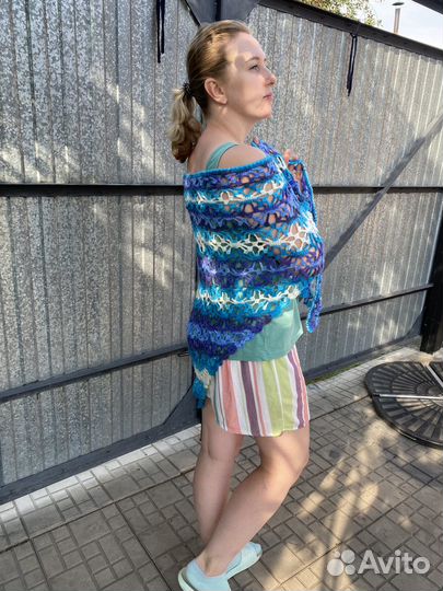 Платки вязаные (ручная работа крючок)