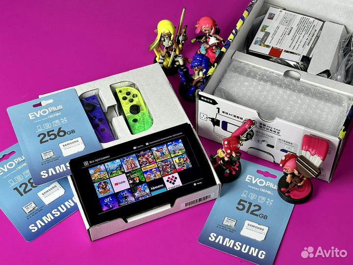Nintendo Switch Oled Splatoon 3 прошитая Pico