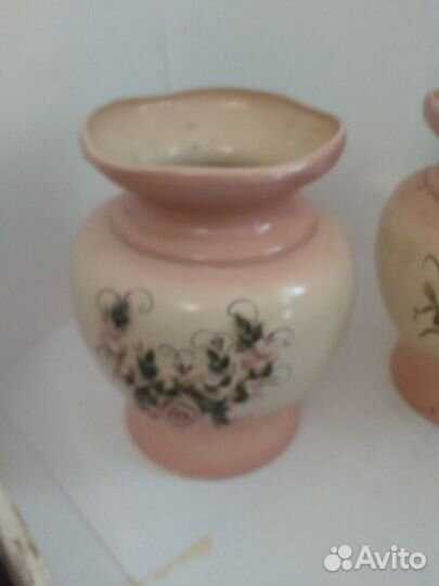 Парные напольные интерьерные вазы