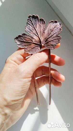 Заколка-канзаши смородина бохо гальваника