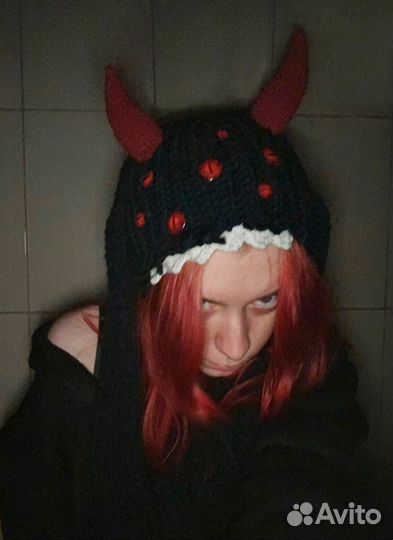 Альт шапка вязаная ручной работы