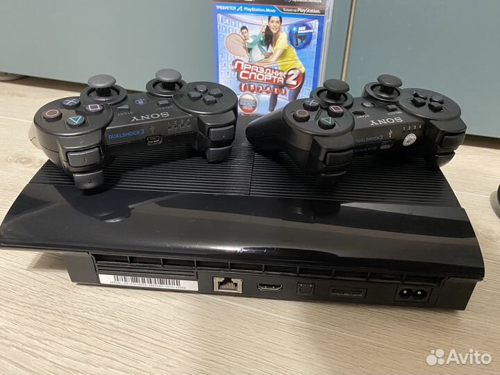 PS3 Super Slim +100игр +2джоя