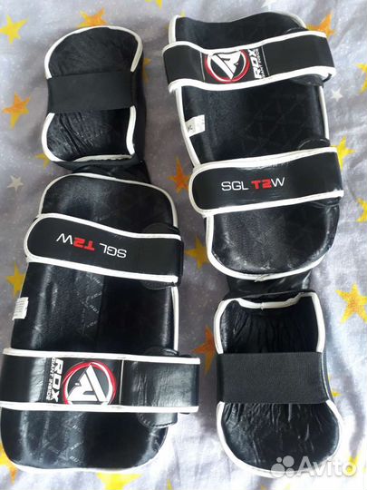 Защита голени RDX натутальная кожа