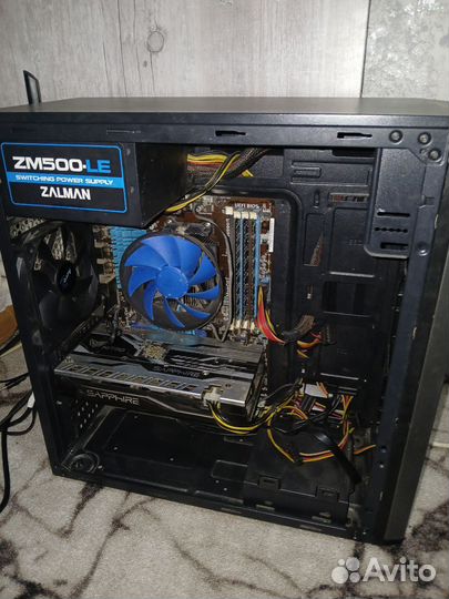 Компьютер, монитор, клавиатура, мышь