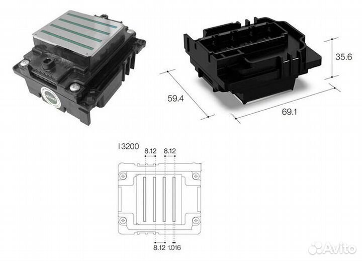 Печатающая головка Epson i3200-E1 (экосольвент)