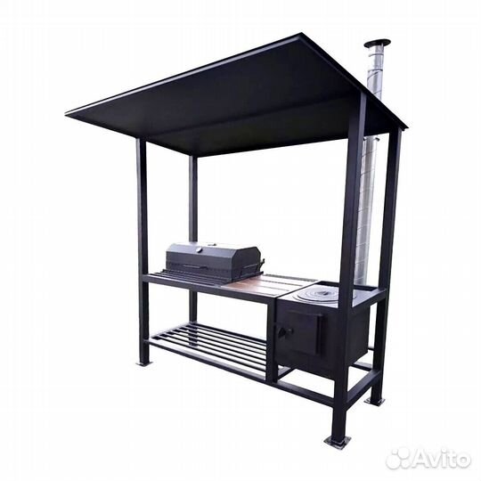 Мангал с печкой под казан