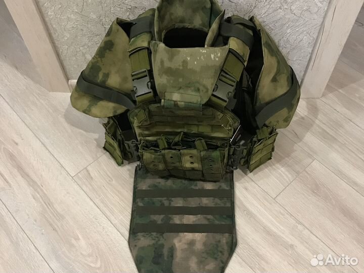 Бронежилет разгрузка плитник с навесным мох