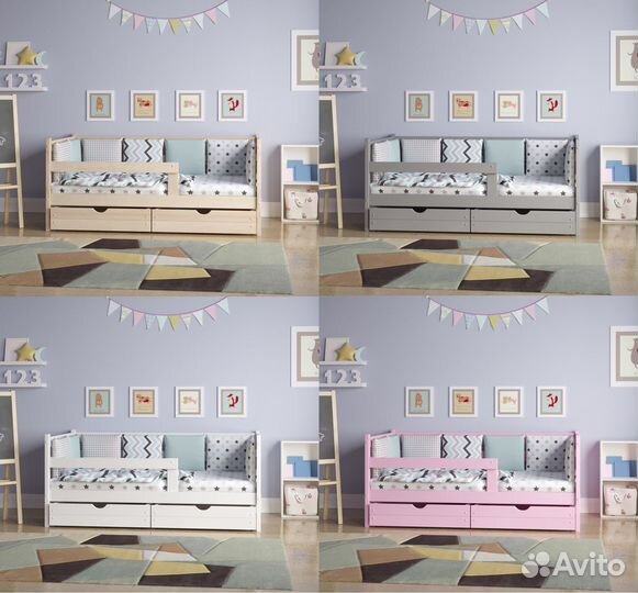 Детская кровать софа деревянная