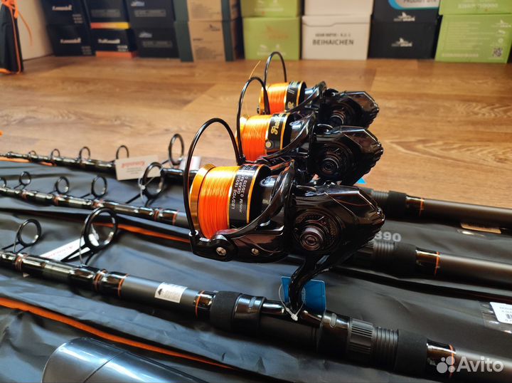 Карповые телескопы с катушками 3+3. Komandor