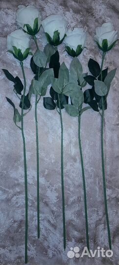 За 5 шт. Роза 77 см, цветок крупный искусственный