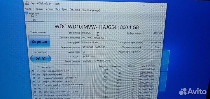 Внешний жесткий диск WD 800 GB