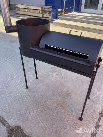 Мангал с местом под казан