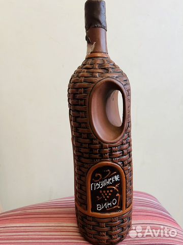 Бутылка глиняная из под вина объявление продам