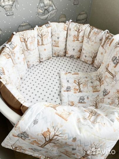 Бортики в кроватку и одеялко