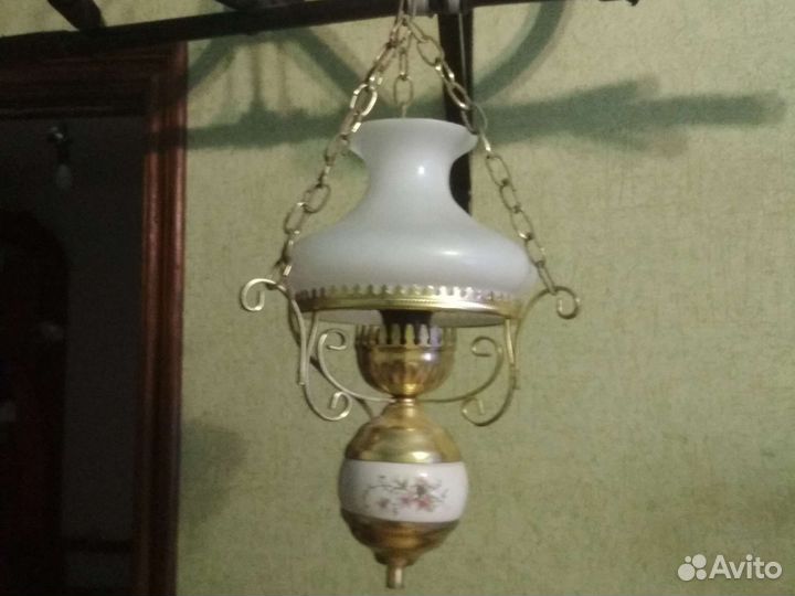 Люстра-керосинка ссср(Керосиновая лампа),винтаж