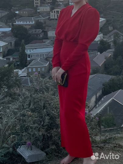 Вечернее платье 42 44 красное