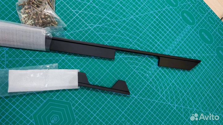 Мебельные ручки скобы черные 150-1200 мм