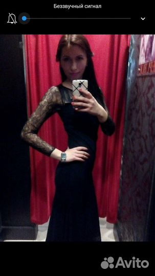 Платье черное в пол love republic