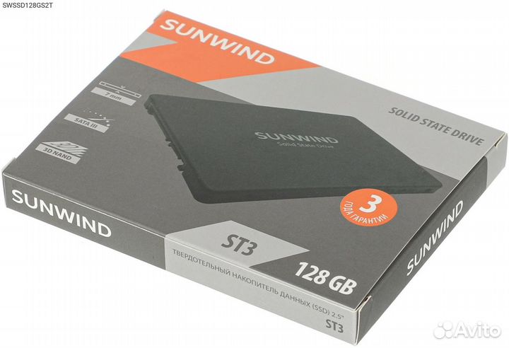 Swssd128GS2T, Диск SSD SunWind ST3 2.5