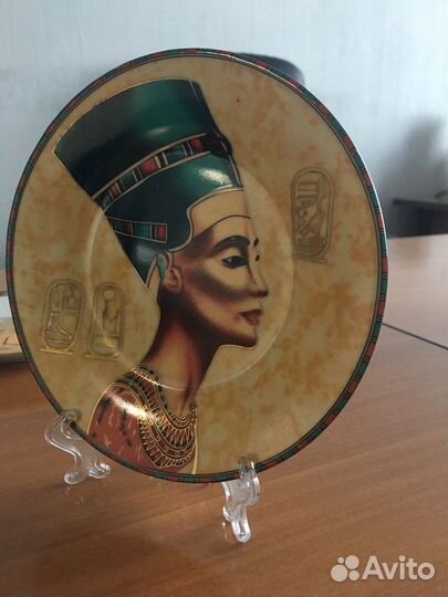 Тарелка - Сувенир из Египта, крепление и подставка