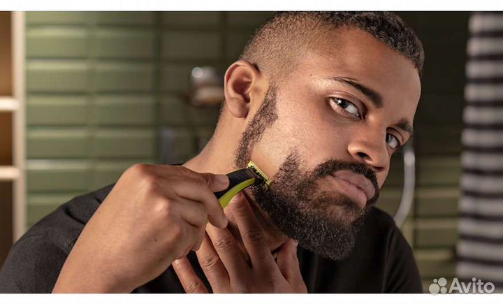 Триммер Philips OneBlade черный/салатовый