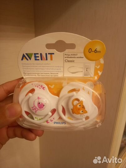 Пустышки Avent, томми типп 0-6, 6 -18