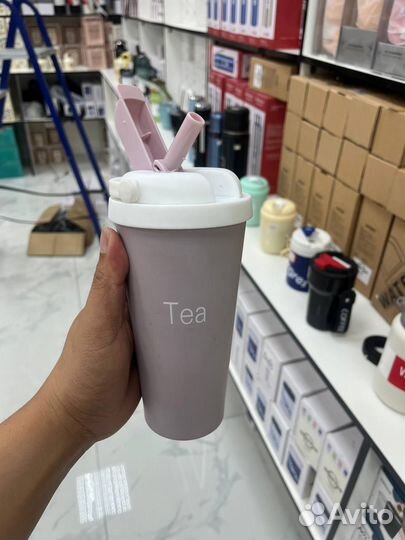 Термокружка с трубочкой / Опт