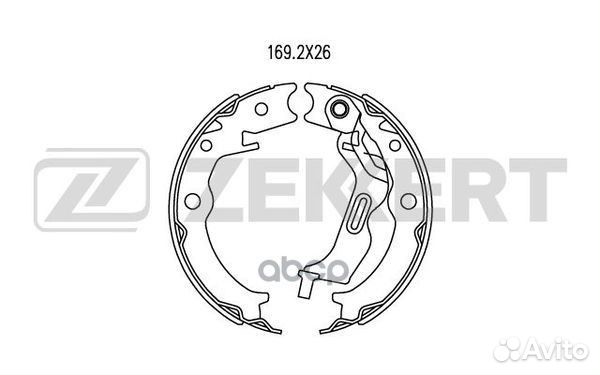 Колодки торм. бараб. задн. Chevrolet Lacetti (J