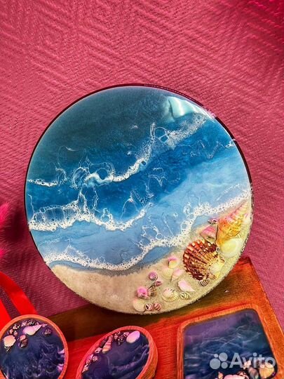 Картина из эпоксидной смолы море