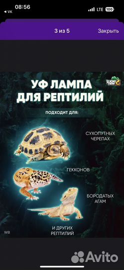 Уф лампа для рептилий, 8т, 38 см, 10.0 пустыня