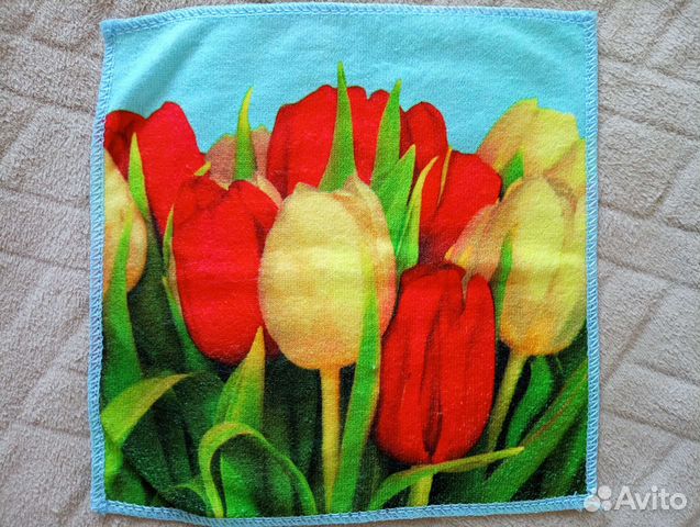 Новая мягкая салфетка Тюльпаны