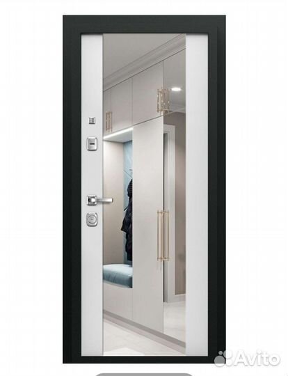 Двери входные с зеркалом (дисконт)