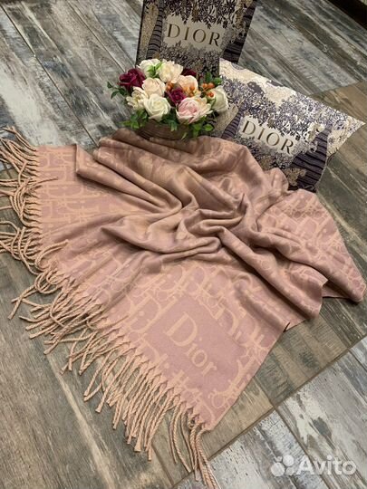 Кашемировый палантин шарф Dior с упаковкой