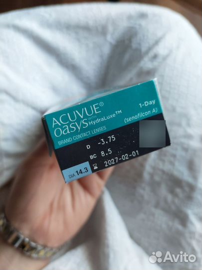 Линзы Acuvue Oasys однодневные -3,75